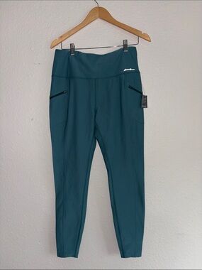 Eddie Bauer Deep Teal Active Leggings with Zip Pockets